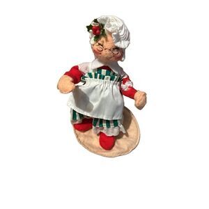 Annalee Mrs. Santa Bag 8 in Doll Figurine Handmade 1993 in the USA Christmas